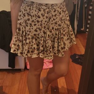 Animal print boutique skort